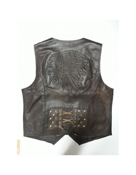 CHALECO CUERO ALEX WAXY CHALECO CUERO ALEX WAXY