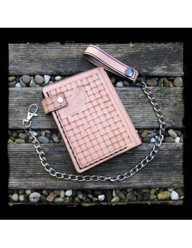 CARTERA MOTERO PIEL NATURAL SKULL