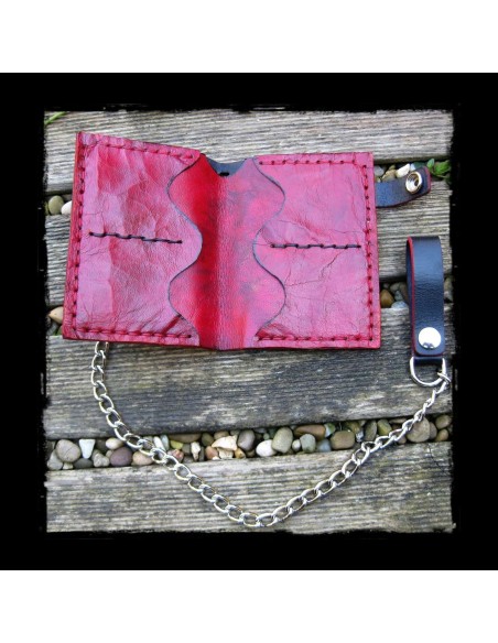 CARTERA MOTERO PIEL RED SKULL