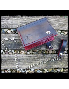 CARTERA MOTERO PIEL RED SKULL 2