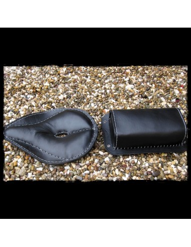 TACO ASIENTO VENTOSAS VINTAGE UNIVERSAL NEGRO HILO BLANCO