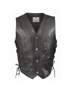 CHALECO CUERO ALEX Mod. 005