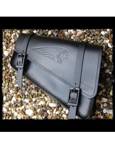 ALFORJA BASCULANTE PIEL ALL BLACK INDIAN UNIVERSAL