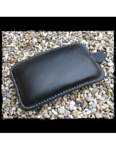 ALFORJA PIEL SEMIRRÍGIDA BLACK - WHITE UNIVERSAL