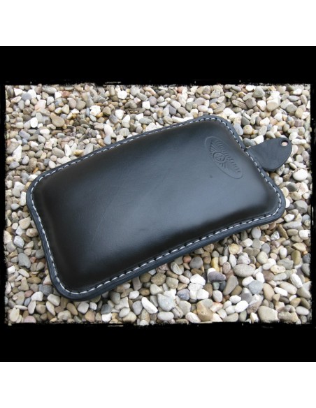 ALFORJA PIEL SEMIRRÍGIDA BLACK - WHITE UNIVERSAL