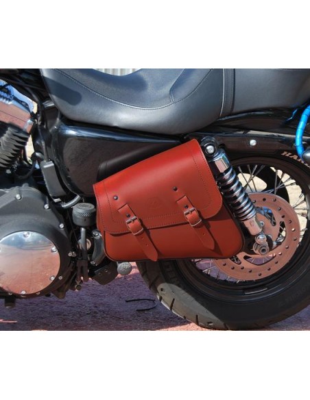 ALFORJA BASCULANTE LEGION MARRON PARA HD SPORTSTER