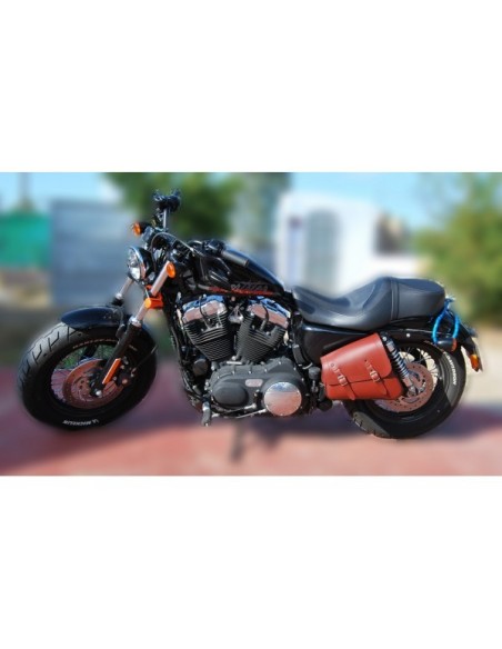 ALFORJA BASCULANTE LEGION MARRON PARA HD SPORTSTER