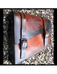 ALFORJA PIEL SEMIRRÍGIDA LEATHER LOGO HD UNIVERSAL 2