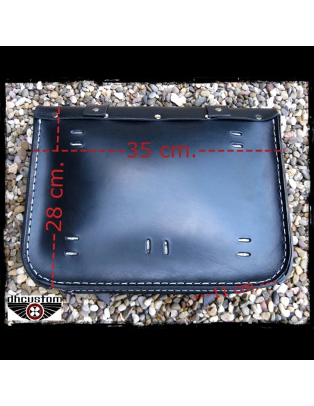 ALFORJA CUERO NEGRO SKULL MEDIANA UNIVERSAL ALFORJA CUERO NEGRO SKULL MEDIANA UNIVERSAL