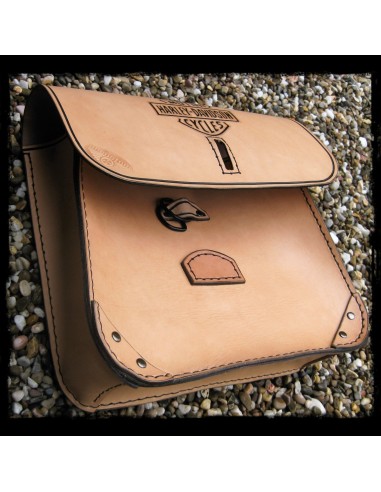 ALFORJA CUERO NATURAL H.D  UNIVERSAL