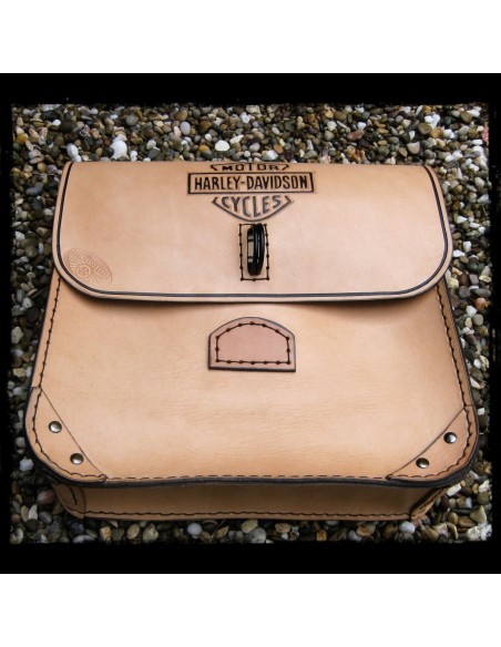 ALFORJA CUERO NATURAL H.D  UNIVERSAL