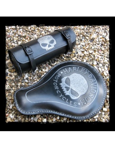 RULO PORTAHERRAMIENTAS PIEL SKULL HD NEGRO