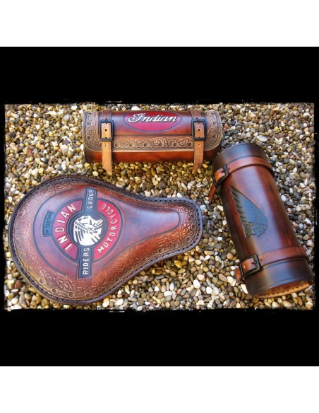 RULO PORTAHERRAMIENTAS PIEL INDIO MARRÓN OSCURO