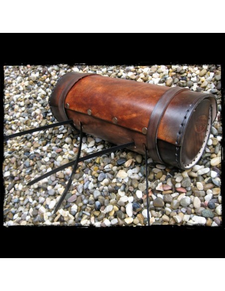 RULO PORTAHERRAMIENTAS PIEL MARRÓN OSCURO LOGO RULO PORTAHERRAMIENTAS PIEL MARRÓN OSCURO LOGO