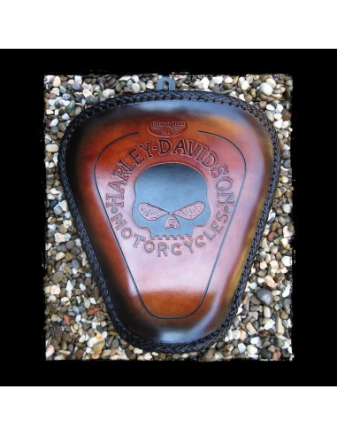 ASIENTO SOLO SKULL BROWN HD PARA SPORTSTER 2010 - UP