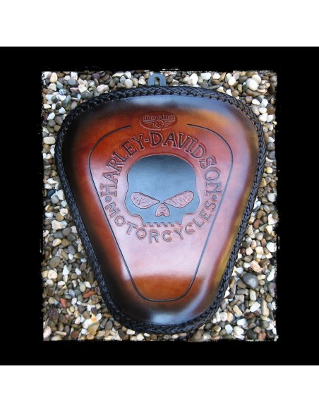 ASIENTO SOLO SKULL BROWN HD PARA SPORTSTER 2010 - UP