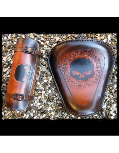 ASIENTO SOLO SKULL BROWN HD PARA SPORTSTER 2010 - UP
