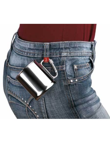 JARRA ACERO INOXIDABLE CON MOSQUETON 280ML