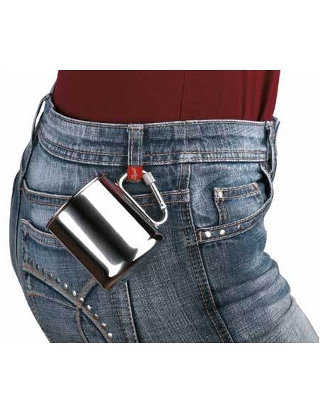 JARRA ACERO INOXIDABLE CON MOSQUETON 280ML JARRA ACERO INOXIDABLE CON MOSQUETON 280ML