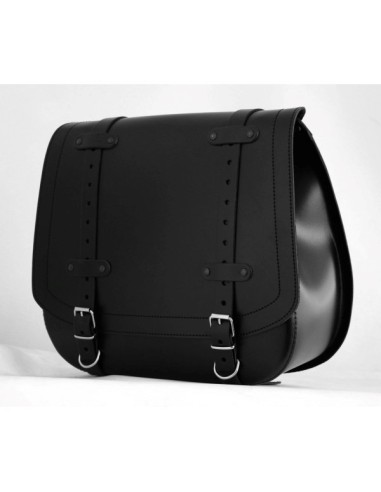 ALFORJA PIEL ULISES NEGRA IZDA PARA SPORTSTER H.D