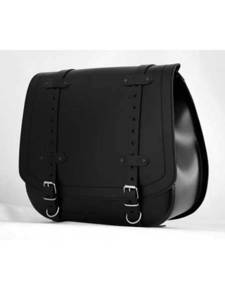 ALFORJA PIEL ULISES NEGRA IZDA PARA SPORTSTER H.D