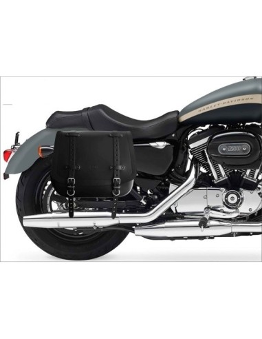 ALFORJA PIEL ULISES NEGRA IZDA PARA SPORTSTER H.D para Alforjas de ...