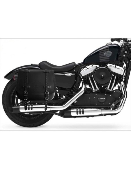 ALFORJA PIEL ULISES NEGRA IZDA PARA SPORTSTER H.D para Alforjas de ...