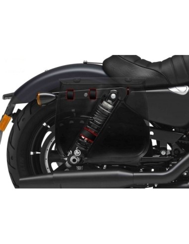 ALFORJA PIEL ULISES NEGRA IZDA PARA SPORTSTER H.D para Alforjas de ...
