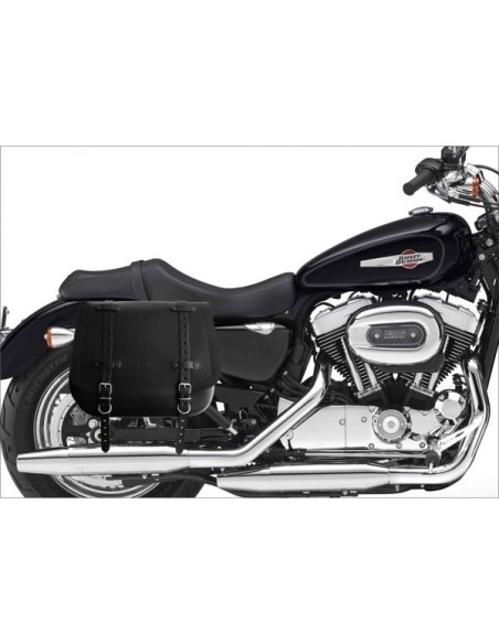 ALFORJA PIEL ULISES NEGRA IZDA PARA SPORTSTER H.D para Alforjas de ...