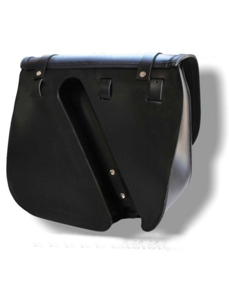 ALFORJA PIEL ULISES NEGRA IZDA PARA SPORTSTER H.D para Alforjas de ...