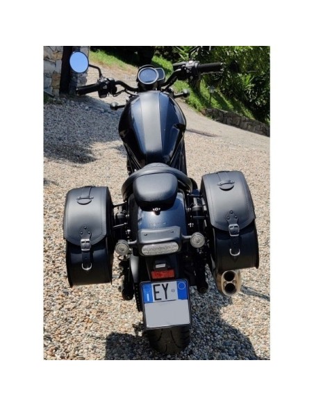 ALFORJAS PIEL RIGIDAS VENDETTA HONDA REBEL BASICAS para Alforjas de...