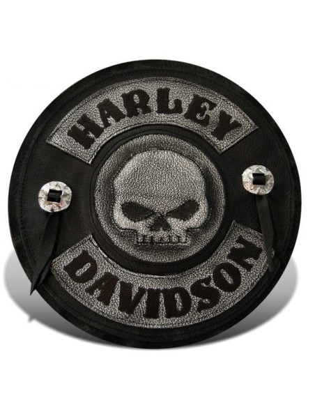 PARCHE DE ESPALDA PIEL HARLEY DAVIDSON SKULL GRIS PARCHE DE ESPALDA PIEL HARLEY DAVIDSON SKULL GRIS