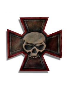 PARCHE DE ESPALDA PIEL cruz malta skull