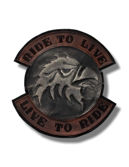 PARCHE DE ESPALDA PIEL LIVE TO RIDE EAGLE HEAD MARFIL PARCHE DE ESPALDA PIEL LIVE TO RIDE EAGLE HEAD MARFIL