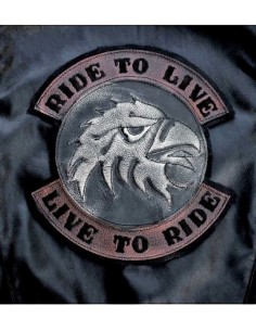 PARCHE DE ESPALDA PIEL LIVE TO RIDE EAGLE HEAD MARFIL 2