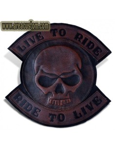 PARCHE DE ESPALDA PIEL LIVE TO RIDE SKULL 2