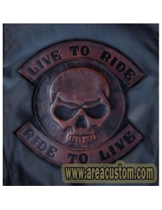 PARCHE DE ESPALDA PIEL LIVE TO RIDE SKULL