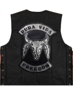 PARCHE DE ESPALDA PIEL PURA VIDA FREEDOM CRANEO DE TORO 2