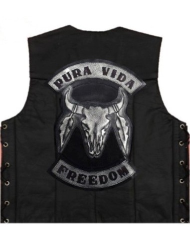 PARCHE DE ESPALDA PIEL PURA VIDA FREEDOM CRANEO DE TORO