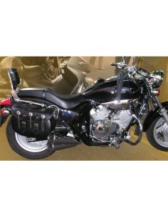 ALFORJAS PIEL KANSAS CLÁSICA UNIVERSAL para Alforjas Medianas 2