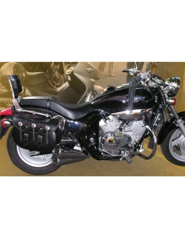 ALFORJAS PIEL KANSAS CLÁSICA UNIVERSAL para Alforjas Medianas