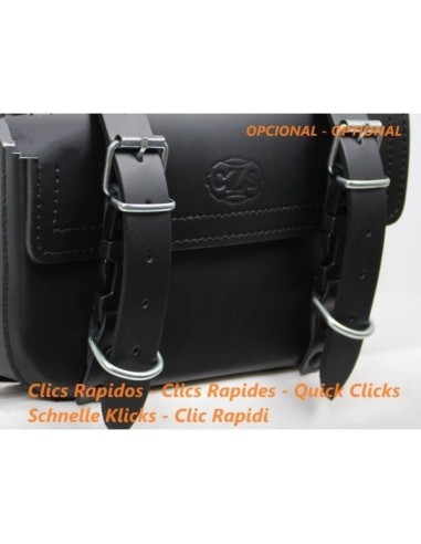 ALFORJAS PIEL KANSAS CLÁSICA UNIVERSAL para Alforjas Medianas