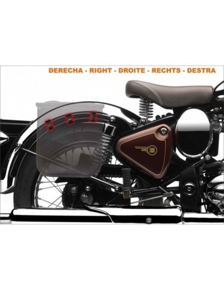 ALFORJA PIEL ADRIANO BASICA MARRÓN PARA SOFTAIL SLIM H.D para Alfor...