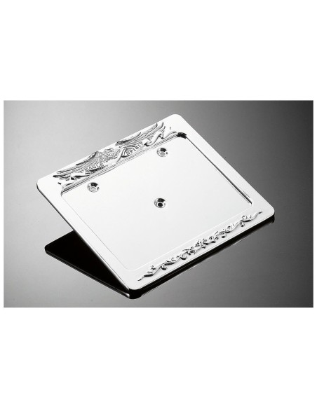 SOPORTE DE MATRICULA AGUILA CROMADO