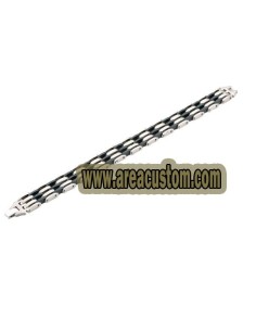 PULSERA ACERO QUIRURGICO Y CAUCHO 2