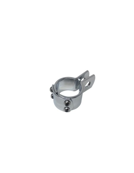 ABRAZADERA CROMADA PARA DEFENSA DE 30 MM.