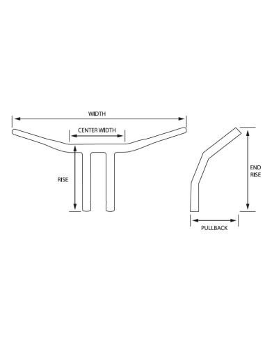 MANILLAR RADIUS 38 MM 85CM HOMOLOGADO para Diámetro 32 a 38mm