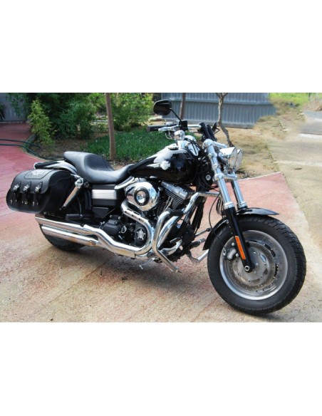ALFORJAS SUPER STAR BÁSICA TRENZADA HCO AMORT PARA DYNA H.D
