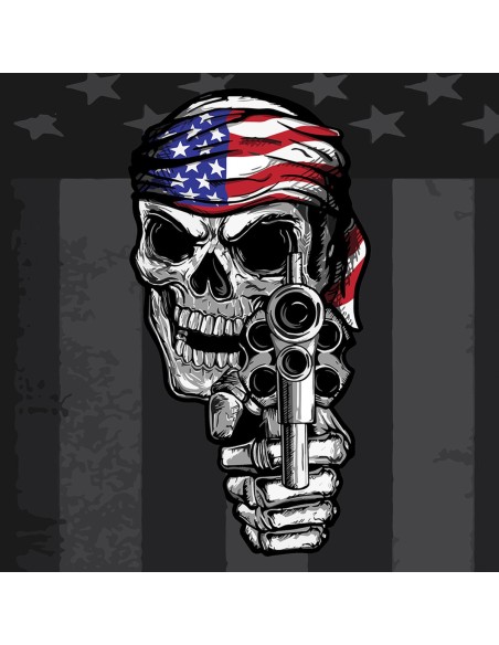 BANDANA - FLYDANNA USA GUNSKULL BANDANA - FLYDANNA USA GUNSKULL