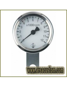 CUENTAREVOLUCIONES 48MM CROMADO ESFERA BLANCA